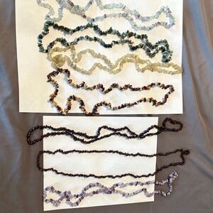 Multi-Color Gemstone Necklace Set